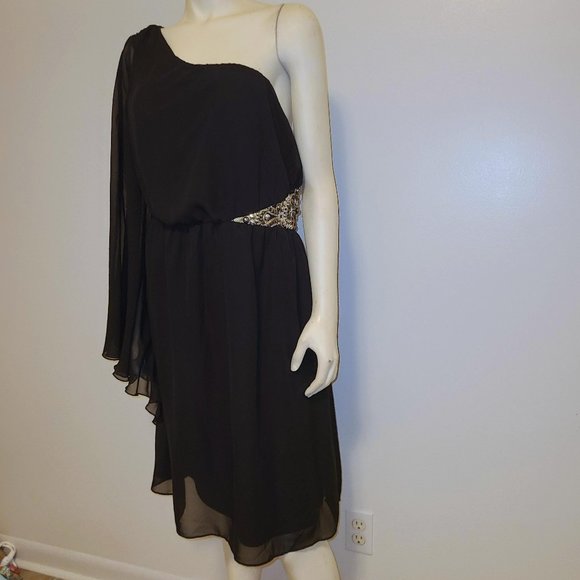 TORRID One Shoulder Cape Sleeve Dress, Size 14 - Picture 4 of 6